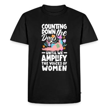 Counting down the days until we amplify the - Men's Premium Organic T-Shirt - black - Front - Nico (187cm)