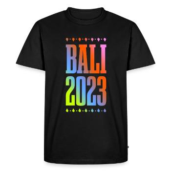 Bali 2023 - Men's Premium Organic T-Shirt - black - Front - Nico (187cm)