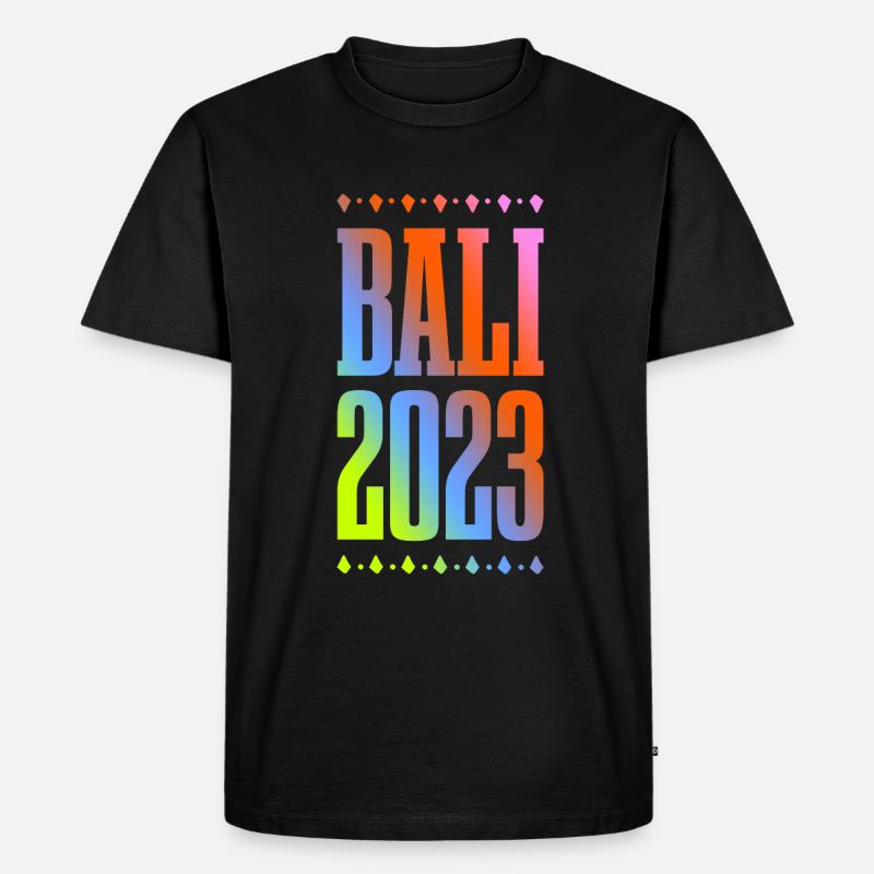 Bali 2023 - Männer Premium Bio T-Shirt - Schwarz