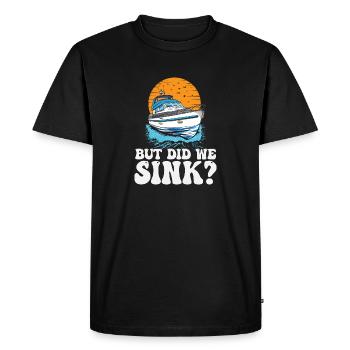 Mais avons-nous coulé drôle de capitaine de bateau à moteur - T-shirt Premium bio Homme - noir - Devant - Nico (187cm)