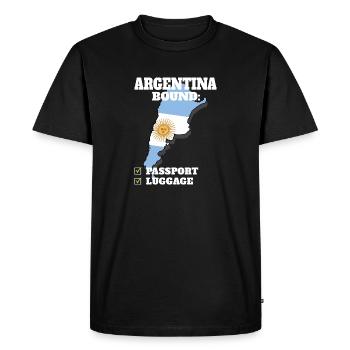 Argentine Pays à destination Voyage Drapeau argentin - T-shirt Premium bio Homme - noir - Devant - Nico (187cm)
