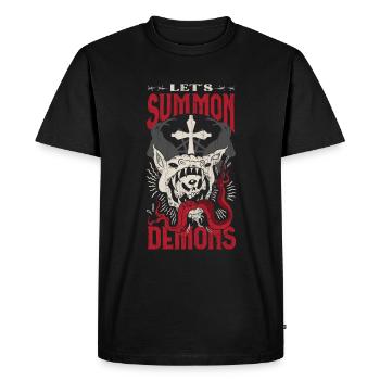 Occult - Men's Premium Organic T-Shirt - black - Front - Nico (187cm)