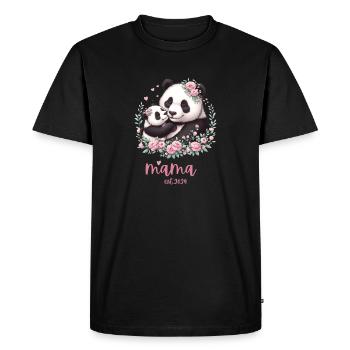 Mama est 2024 I Panda Bear Maman I Première fois maman - T-shirt Premium bio Homme - noir - Devant - Nico (187cm)