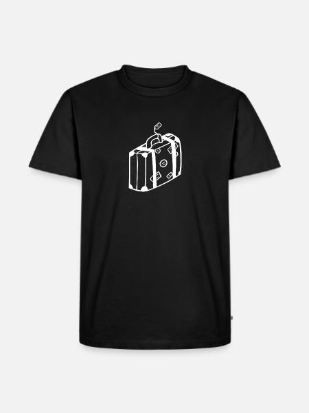 luggage suitcase - Men's Premium Organic T-Shirt - black