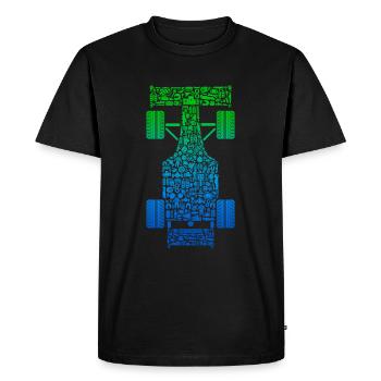 Voiture de course Voiture de sport Garçons Motorsport Voiture de course - T-shirt Premium bio Homme - noir - Devant - Nico (187cm)