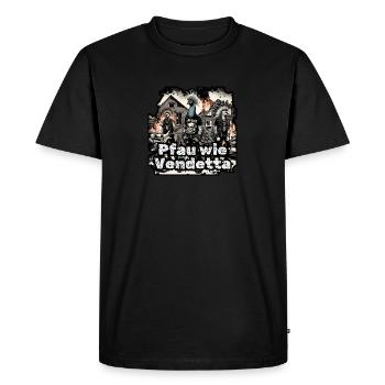 Paon comme Vendetta - T-shirt Premium bio Homme - noir - Devant - Nico (187cm)