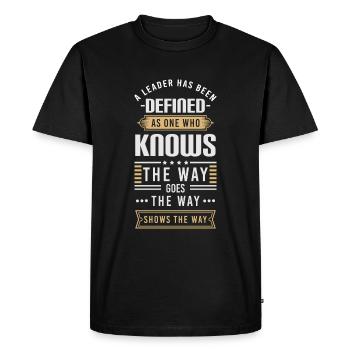 Work Profession Team - Men's Premium Organic T-Shirt - black - Front - Nico (187cm)