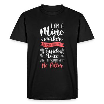 Arbre de pioche de pelle à charbon - T-shirt Premium bio Homme - noir - Devant - Nico (187cm)