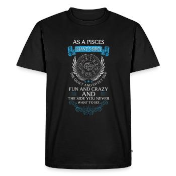 Pisces Water Constellation Superstition - Men's Premium Organic T-Shirt - black - Front - Nico (187cm)