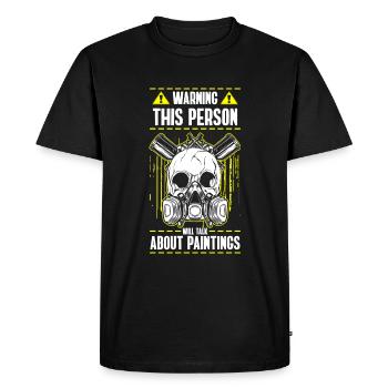 Painter spray can varnisher work - Men's Premium Organic T-Shirt - black - Front - Nico (187cm)