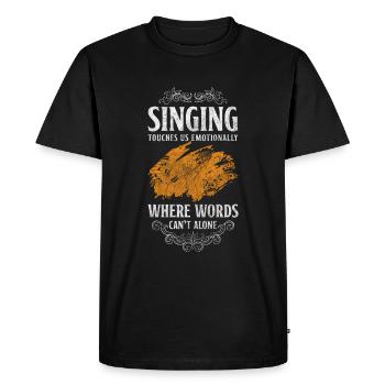Singing Singer Singing Voice Singing - Men's Premium Organic T-Shirt - black - Front - Nico (187cm)