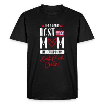 Présentateur, annonceur, conférencier de programme, émission - T-shirt Premium bio Homme - noir - Devant - Nico (187cm)