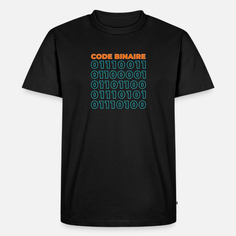 Code binaire - T-shirt Premium bio Homme - noir