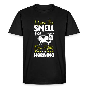 Éleveur de bovins Bétail - T-shirt Premium bio Homme - noir - Devant - Nico (187cm)