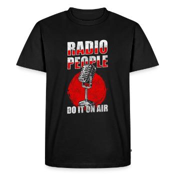 Radio Radio Show Voice Frequency - Men's Premium Organic T-Shirt - black - Front - Nico (187cm)