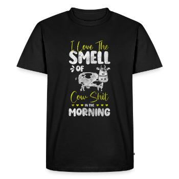 Élevage de vaches Taches de vaches - T-shirt Premium bio Homme - noir - Devant - Nico (187cm)