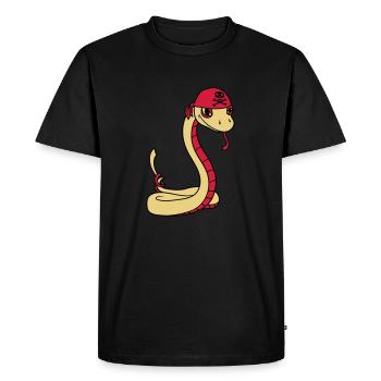 serpent pirate marin capitaine capitaine seebaer - T-shirt Premium bio Homme - noir - Devant - Nico (187cm)