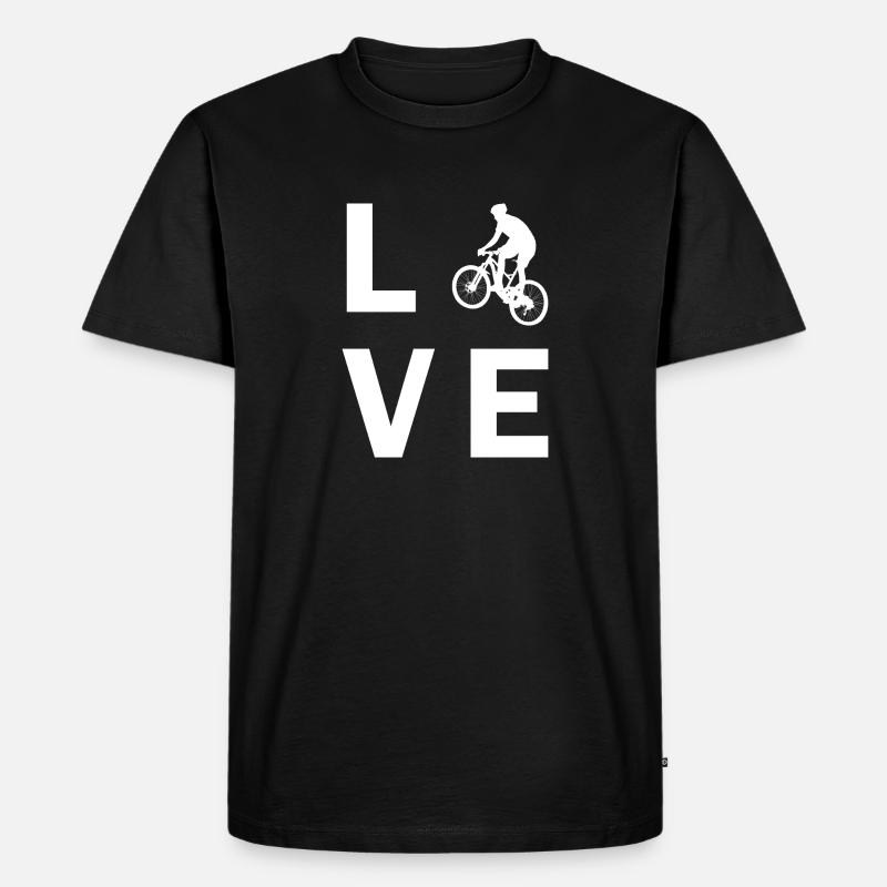 I love Biker - Männer Premium Bio T-Shirt - Schwarz