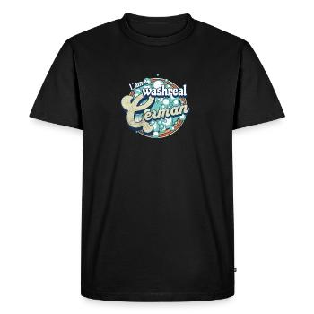 Washreal (Lavage de l’eau) - T-shirt Premium bio Homme - noir - Devant - Nico (187cm)