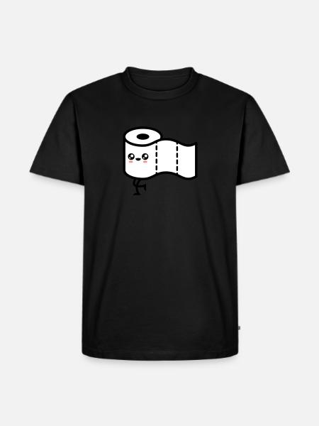 toilet roll - Men's Premium Organic T-Shirt - black