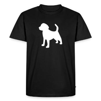 Icône Beagle - T-shirt Premium bio Homme - noir - Devant - Nico (187cm)