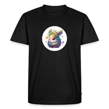 Animal rabbit fantasy and cute - Men's Premium Organic T-Shirt - black - Front - Nico (187cm)