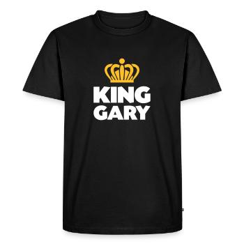 King gary name thing crown - Men's Premium Organic T-Shirt - black - Front - Nico (187cm)
