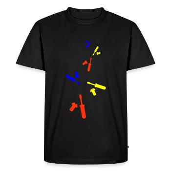 Icône du tournevis - T-shirt Premium bio Homme - noir - Devant - Nico (187cm)