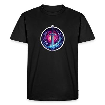 Épée céleste - T-shirt Premium bio Homme - noir - Devant - Nico (187cm)