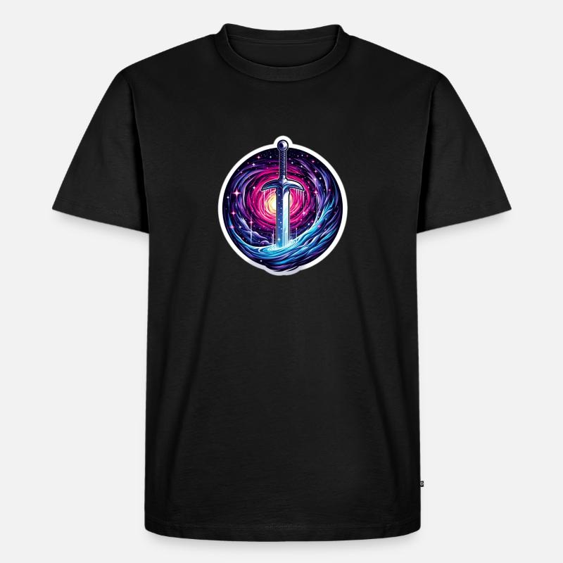 Celestial Sword - Männer Premium Bio T-Shirt - Schwarz