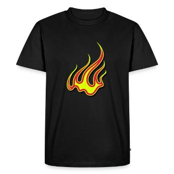 Fire flames art - Men's Premium Organic T-Shirt - black - Front - Nico (187cm)