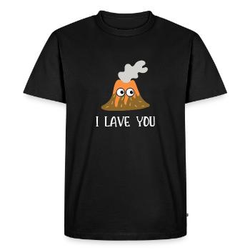 I lave you - T-shirt Premium bio Homme - noir - Devant - Nico (187cm)