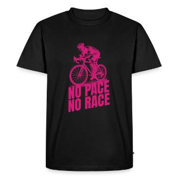 pas de rythme, pas de course - T-shirt Premium bio Homme - noir - Devant - Nico (187cm)