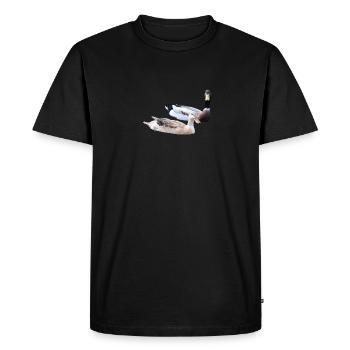 Ducks - Men's Premium Organic T-Shirt - black - Front - Nico (187cm)
