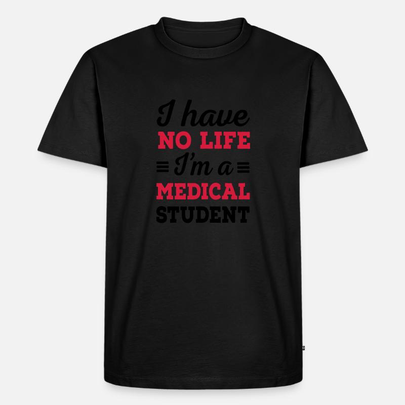 Medizinstudent - Männer Premium Bio T-Shirt - Schwarz