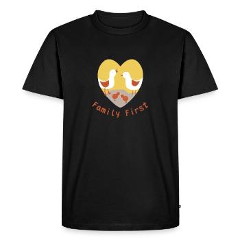 D'abord la famille - T-shirt Premium bio Homme - noir - Devant - Nico (187cm)