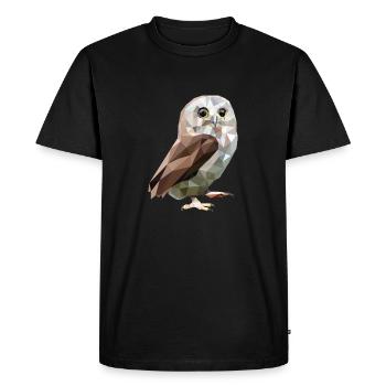 owl - Men's Premium Organic T-Shirt - black - Front - Nico (187cm)