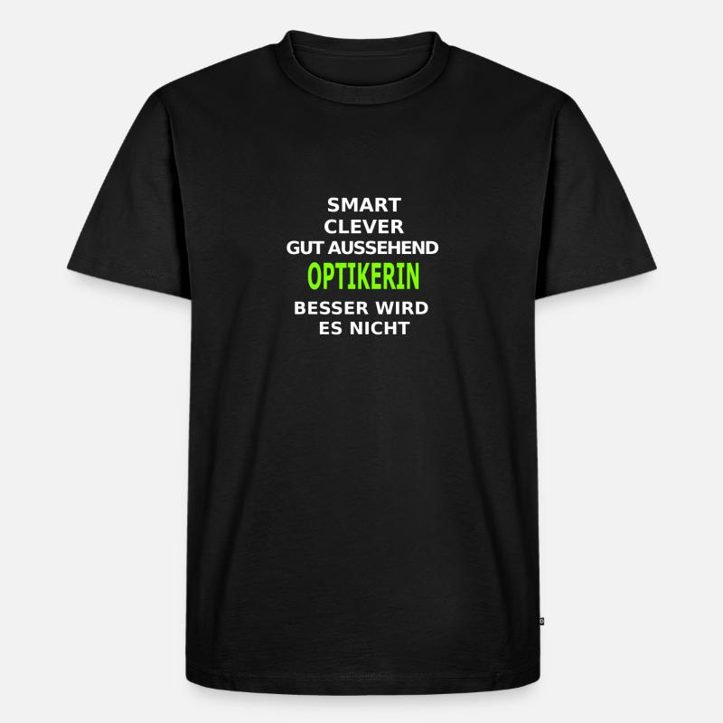 optikerin - Männer Premium Bio T-Shirt - Schwarz