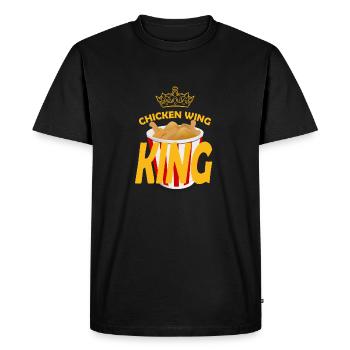 Poulet Wing King - T-shirt Premium bio Homme - noir - Devant - Nico (187cm)