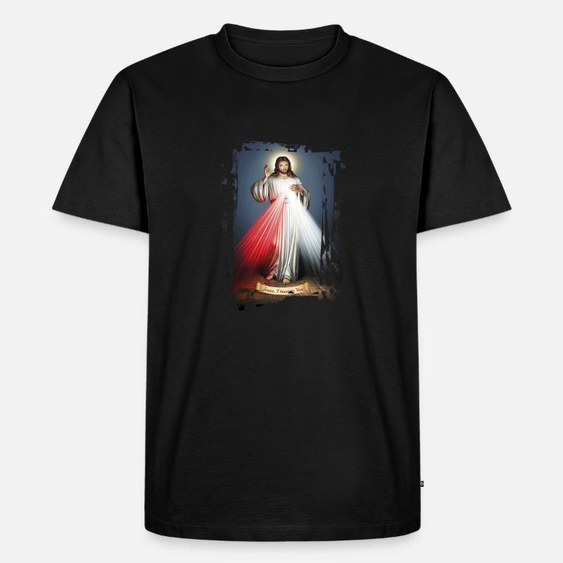 Jesus - Männer Premium Bio T-Shirt - Schwarz