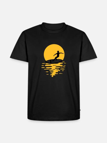 Sun Evening Surfers - Men's Premium Organic T-Shirt - black