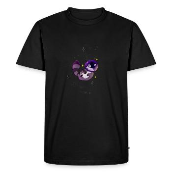 Space Galaxy Raccoon Design - Men's Premium Organic T-Shirt - black - Front - Nico (187cm)