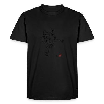 HARAI GOSHI - T-shirt Premium bio Homme - noir - Devant - Nico (187cm)