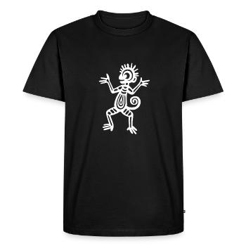 Culture of the Incas, monkeys, monkeys - Men's Premium Organic T-Shirt - black - Front - Nico (187cm)