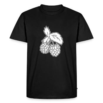 Framboises Fruits rouges drôle idée cadeau fruit - T-shirt Premium bio Homme - noir - Devant - Nico (187cm)
