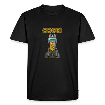 COGGI PILOT - T-shirt Premium bio Homme - noir - Devant - Nico (187cm)