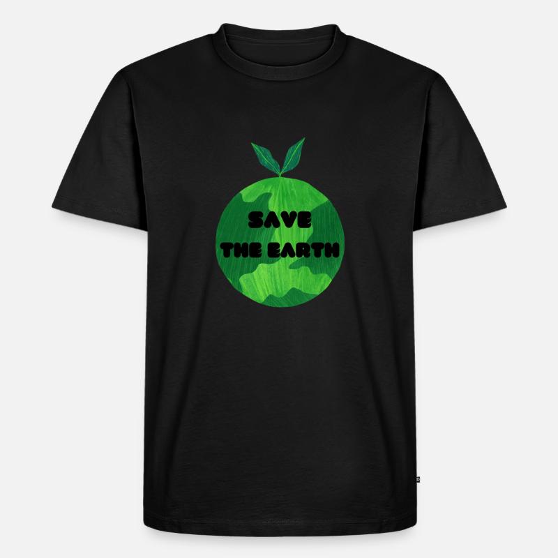 Save the Earth - Männer Premium Bio T-Shirt - Schwarz