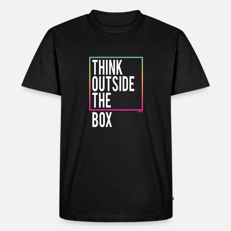 Think outside the Box - Männer Premium Bio T-Shirt - Schwarz