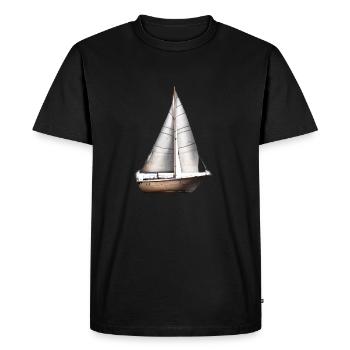 Voile, Voile, Voilier, Marin, Voilier - T-shirt Premium bio Homme - noir - Devant - Nico (187cm)