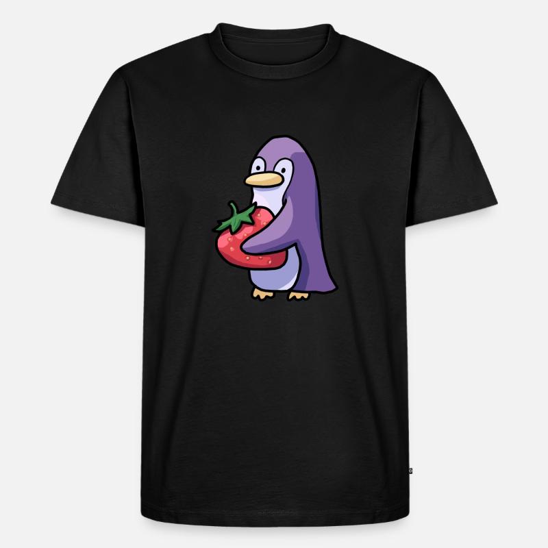 penguin - Männer Premium Bio T-Shirt - Schwarz